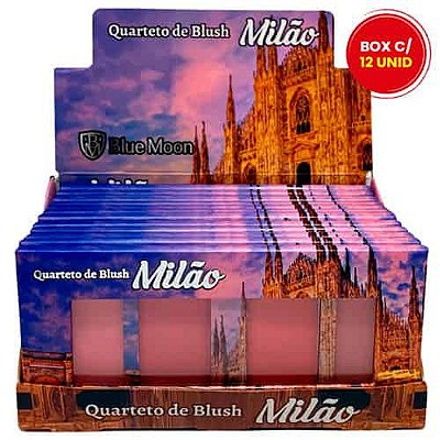 Quarteto de Blush Milão Blue Moon BM-7810 - Box c/ 12 unid