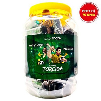 Batom Bastão Verde e Amarelo Color Make 3222 - Pote c/ 70 unid
