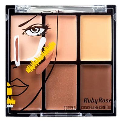 Paleta de Corretivo e Contorno Light Ruby Rose HB-8088