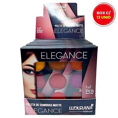 Paleta de Sombras Matte Elegance Ludurana B00222 - Box c/ 12 unid