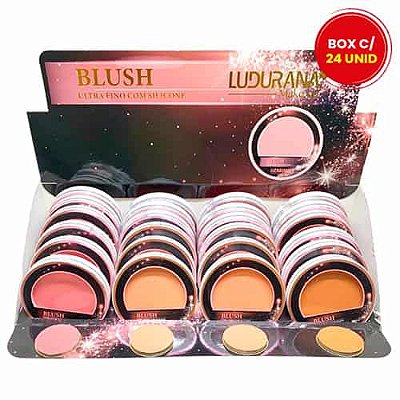 Blush Compacto Ultrafino com Silicone Ludurana B00203 - Box c/ 24 unid