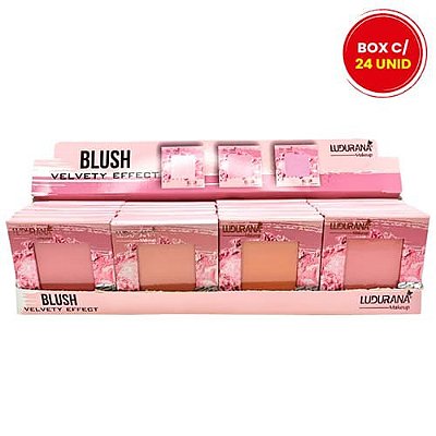Mini Blush Compacto Velvety Effect Ludurana B00195 - Box c/ 24 unid