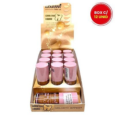 Corretivo Líquido Velvety Effect Cor 02 Ludurana B00128 - Box c/ 12 unid
