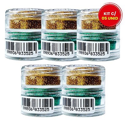 Kit com 02 Glitter em Pó Color Make 2705 - Kit c/ 05 unid