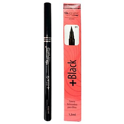 Caneta Delineadora para Olhos Black Cor 01 Max Love