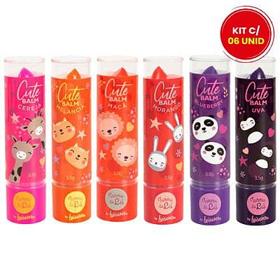 Hidratante Labial Cute Balm Turma da Lú Luisance LT2057 - Kit c/ 06 unid