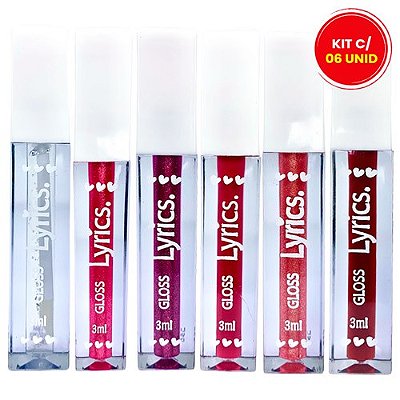 Lip Gloss Romance Lyrics LY0008 - Kit c/ 06 unid