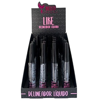 Delineador Líquido Preto Like Bello Charme BC22 - Box c/ 24 unid