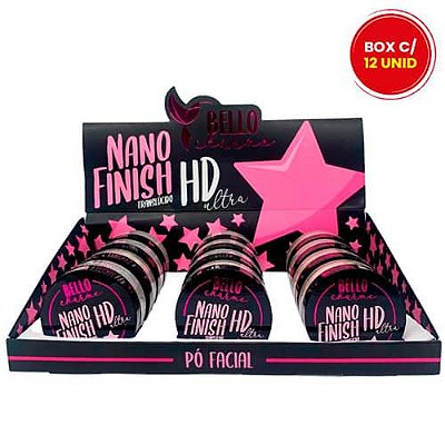 Pó Facial Translúcido HD Ultra Nano Finish Bello Charme BC34 - Box c/ 12 unid