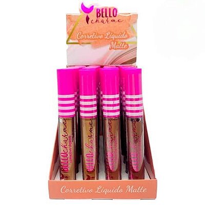 Corretivo Líquido Matte Bello Charme BC37 - Box c/ 24 unid