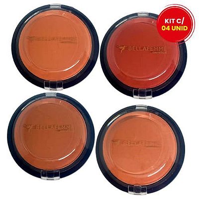 Blush Compacto Bella Femme BF10011 - Kit c/ 04 unid