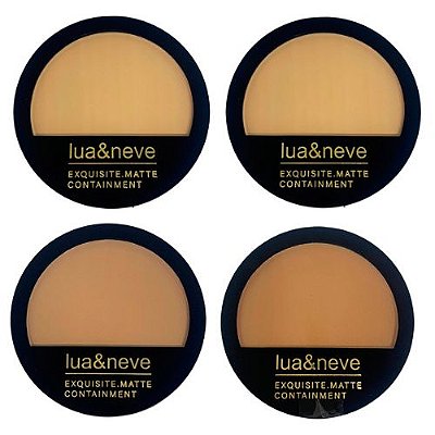 Pó Compacto Pressed Powder Lua & Neve LN02013 - Kit c/ 04 unid