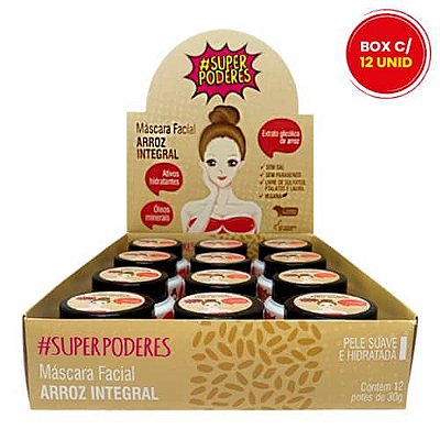 Máscara Facial Arroz Integral Super Poderes ARRSP01 - Box c/ 12 unid