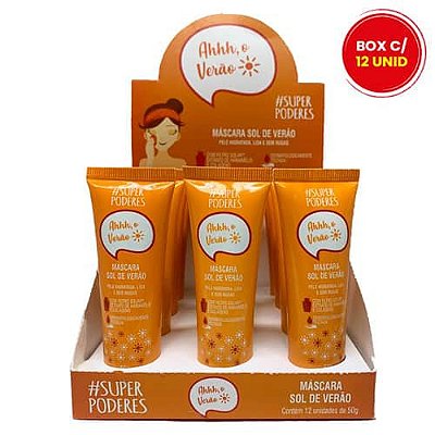 Máscara Bisnaga Sol de Verão Super Poderes MFSP07 - Box c/ 12 unid