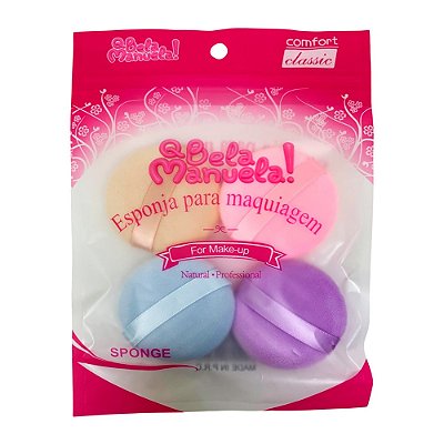 Kit com 04 Esponjas para Pó Qbela Manuela! QBM00513
