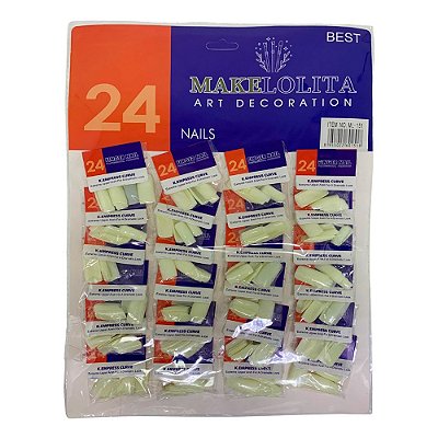 Unhas Postiças Art Decoration Make Lolita ML-151 - Cartela c/ 24 unid