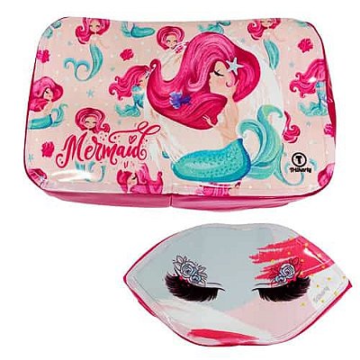 Kit com 02 Necessaire Mermaid Trilharty KO83