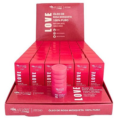 Óleo de Rosa Mosqueta 10ml Max Love - Box c/ 48 unid