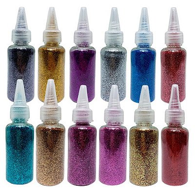Glitter para Decoração DFGT094036-02-02 - Box c/ 12 unid