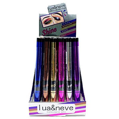 Caneta Delineadora Colorida Shine Lua & Neve LN02114 - Box c/ 48 unid