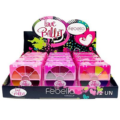 Kit de Maquiagem Infantil Love Ballet Febella TKIT5102 - Box c/ 12 unid