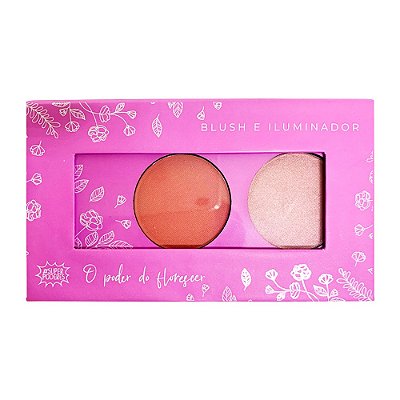 Paleta de Blush e Iluminador O Poder do Florescer Cor 02 Super Poderes
