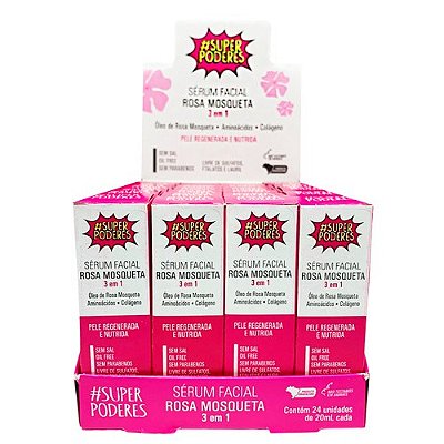 Sérum Facial Rosa Mosqueta 3 em 1 Super Poderes SRMSP01 - Box c/ 24 unid