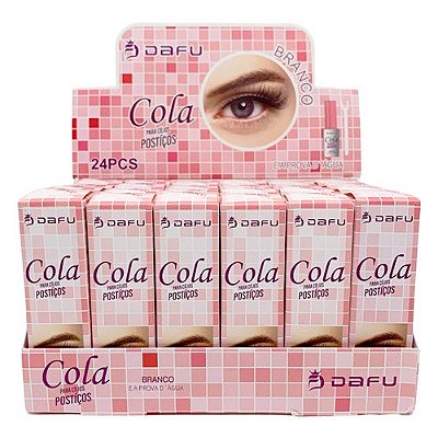 Cola para Cílios Postiços Branca Dafu DF-CL011 - Box c/ 24 unid