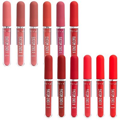 Batom Líquido Matte Ovo Vivai 3089.4.1 - Kit c/ 12 unid
