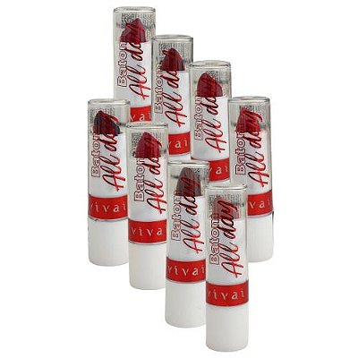 Batom Bastão Matte All Day Vivai 3114.1.1 - Kit c/ 08 unid