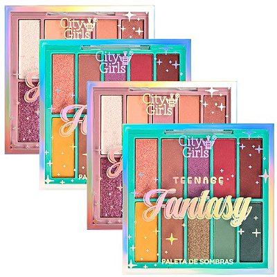 Paleta de Sombras Teenage Fantasy City Girls CG259 - Kit c/ 04 unid