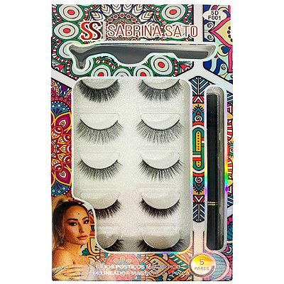 Kit de Cílios Postiços Magnético 5D F002 Sabrina Sato SS-1917