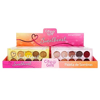 Paleta de Sombras Sweetheart City Girls CG296 - Box c/ 12 unid