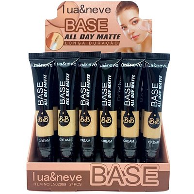 Base Líquida Matte BB Cream All Day Lua & Neve LN02089 - Box c/ 24 unid