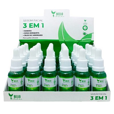 Sérum Facial 3 em 1 Bello Charme - Box c/ 24 unid
