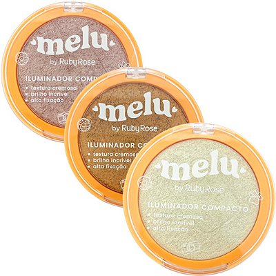 Iluminador Compacto Melu Ruby Rose HB-F862 - Kit c/ 03 unid
