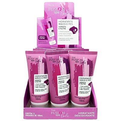 Hidratante para Mãos e Pés The Fusion SPA Nails - Box c/ 12 unid