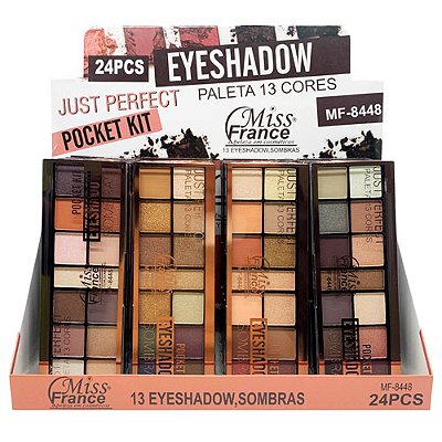 Paleta de Sombras Just Perfect Miss France MF-8448 - Box c/ 24 unid