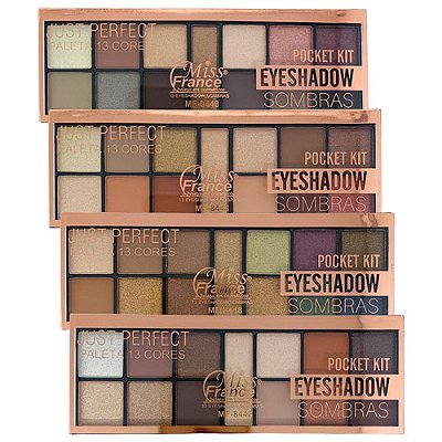 Paleta de Sombras Just Perfect Miss France MF-8448 - Kit c/ 04 unid