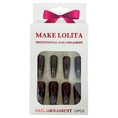 Unhas Postiças Autocolantes Bailarina Make Lolita ML1144