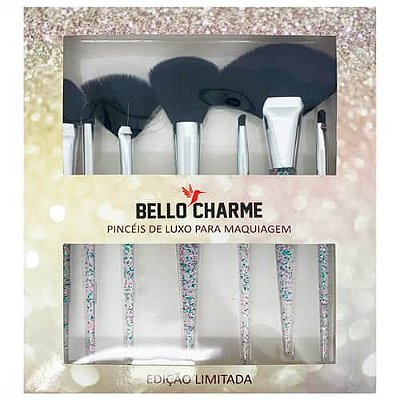 Kit com 08 Pincéis para Maquiagem Bello Charme BC-186