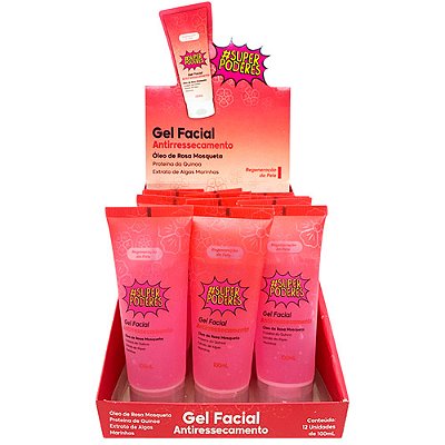 Gel Facial Antirressecamento Super Poderes GFSP03 - Box c/ 12 unid