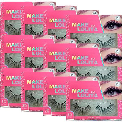 Cílios Postiços 3D 44 Make Lolita ML207 - Box c/ 12 unid