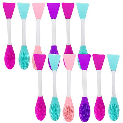 Pincel e Escova de Silicone Para Limpeza Facial Bilansy B035-2 - Pcte c/ 12 unid