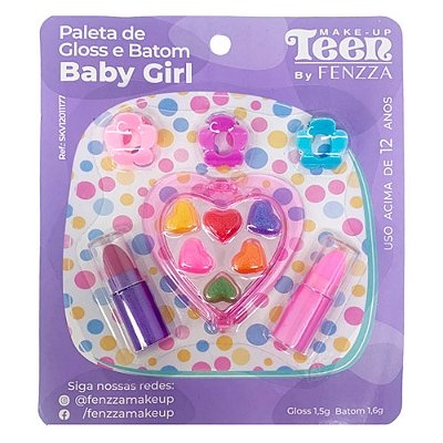 Paleta de Gloss e Batom Baby Girl Teen Fenzza SKV12011177