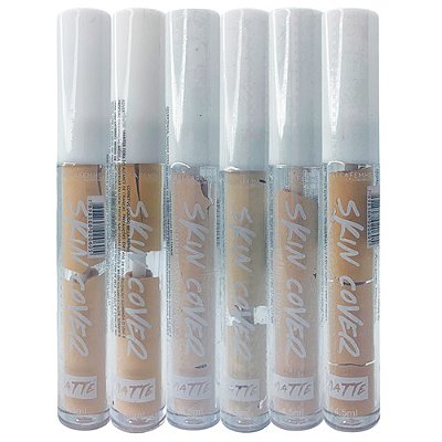 Corretivo Líquido Skin Cover Bella Femme BF10047A - Kit c/ 06 unid