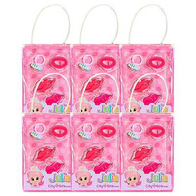 Kit Necessaire Infantil Julia City Girls CGK045 - Kit c/ 06 unid