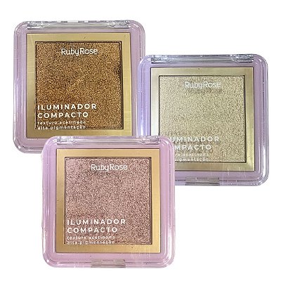 Iluminador Compacto Grupo 02 Ruby Rose HB-859/G2 - Kit c/ 03 unid