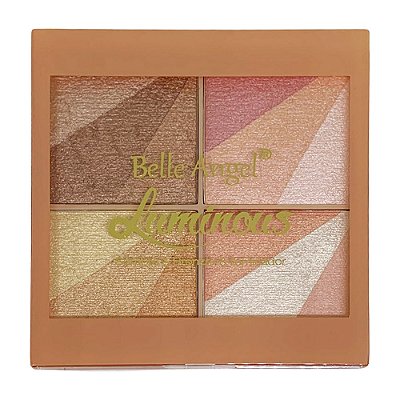 Paleta de Sombra & Bronzer & Iluminador Belle Angel B122