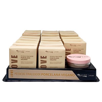 Pó Facial Finalizador Porcelana Vegano Love Max Love - Box c/ 22 unid